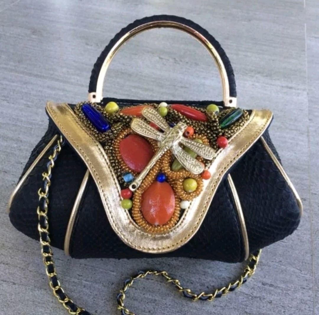 Luxurious Anaconda Skin Women Handbag